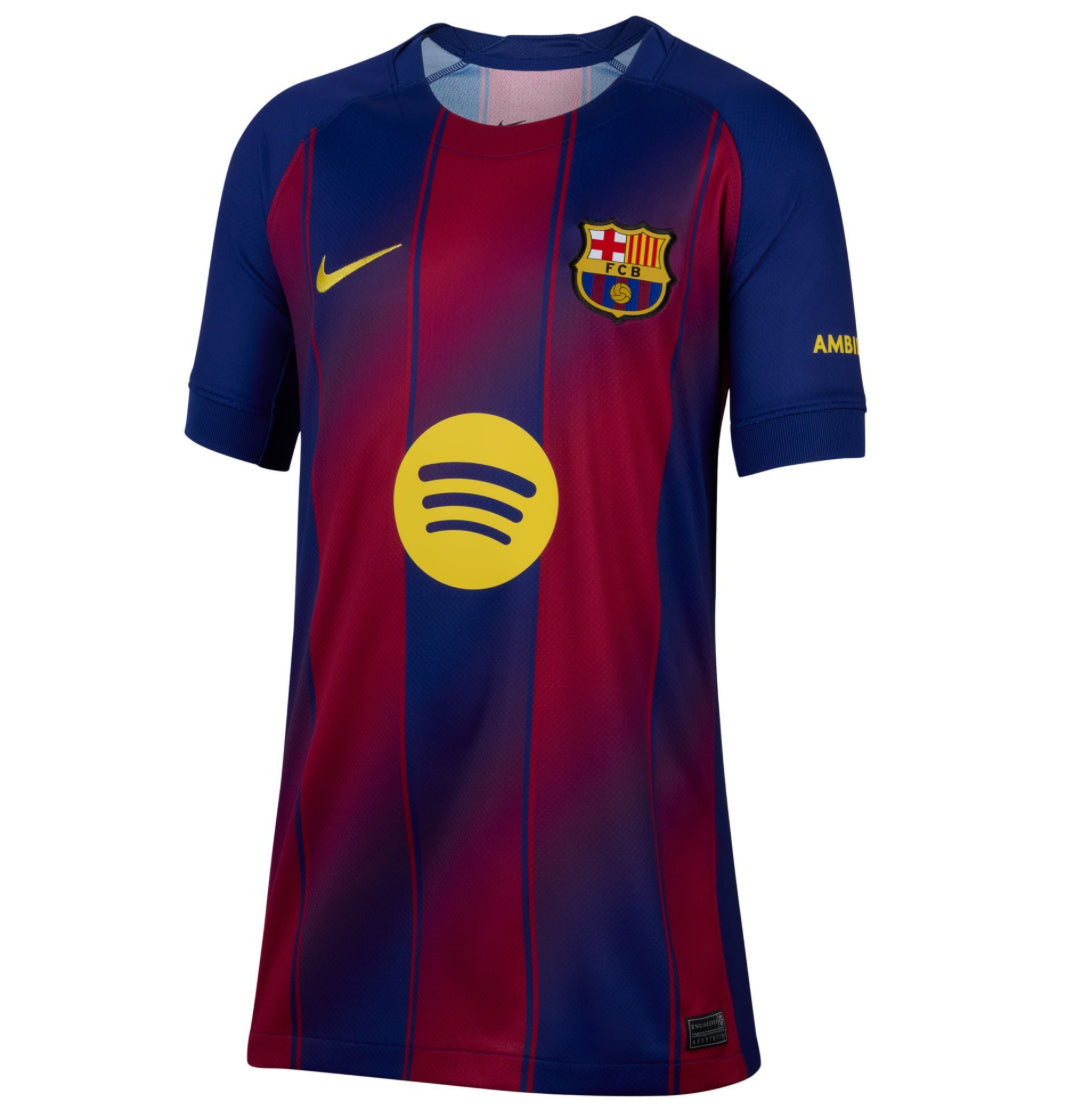 Nike FC Barcelona 2025/26 Stadium Home Jersey – Kids